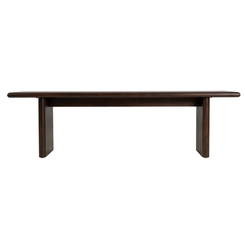 Soleil 64 In. W Wood Bench, Brown, Brown