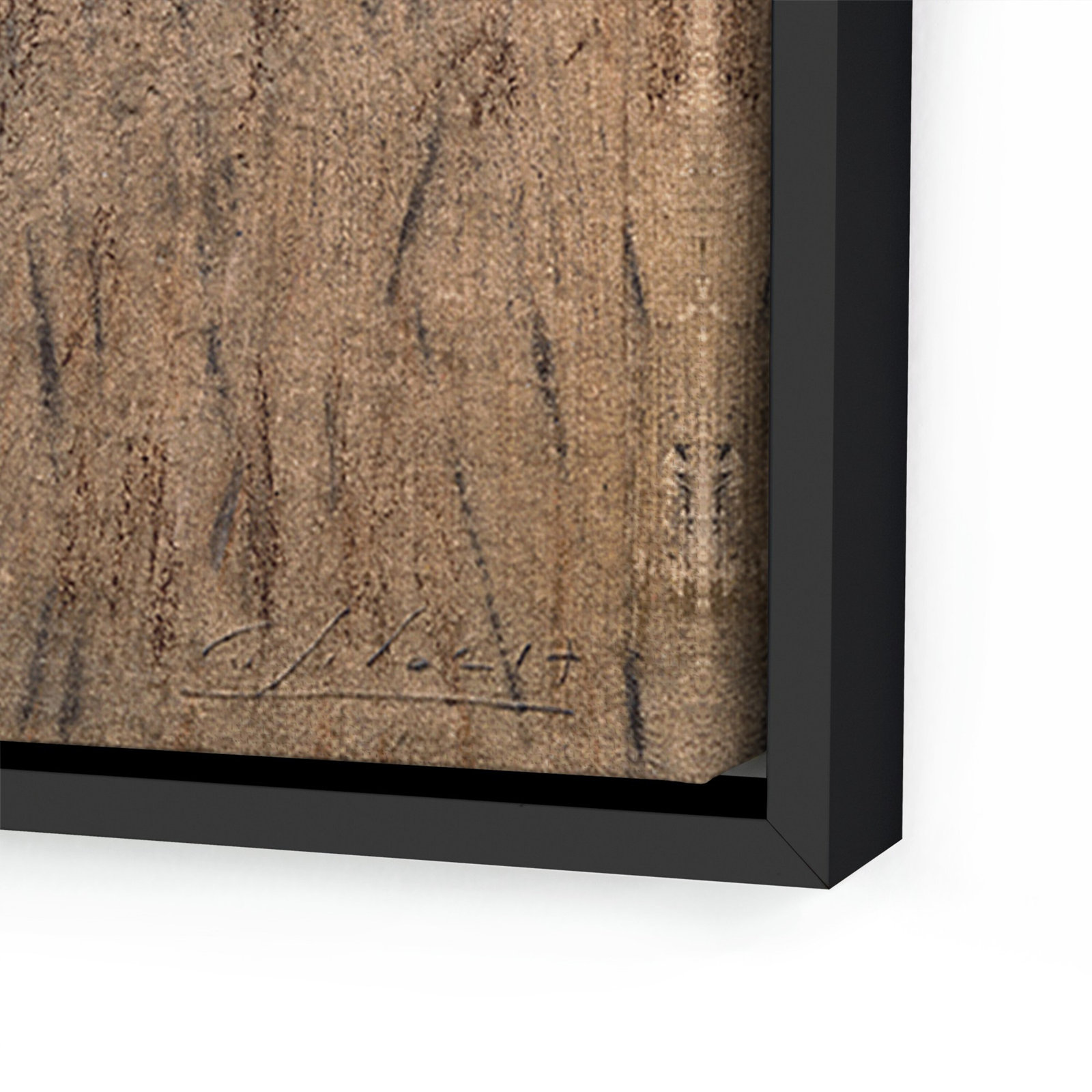 No. 18 by Valeria Sidanez, Black Maple Canvas Floater Framed, 48" H x 36" W