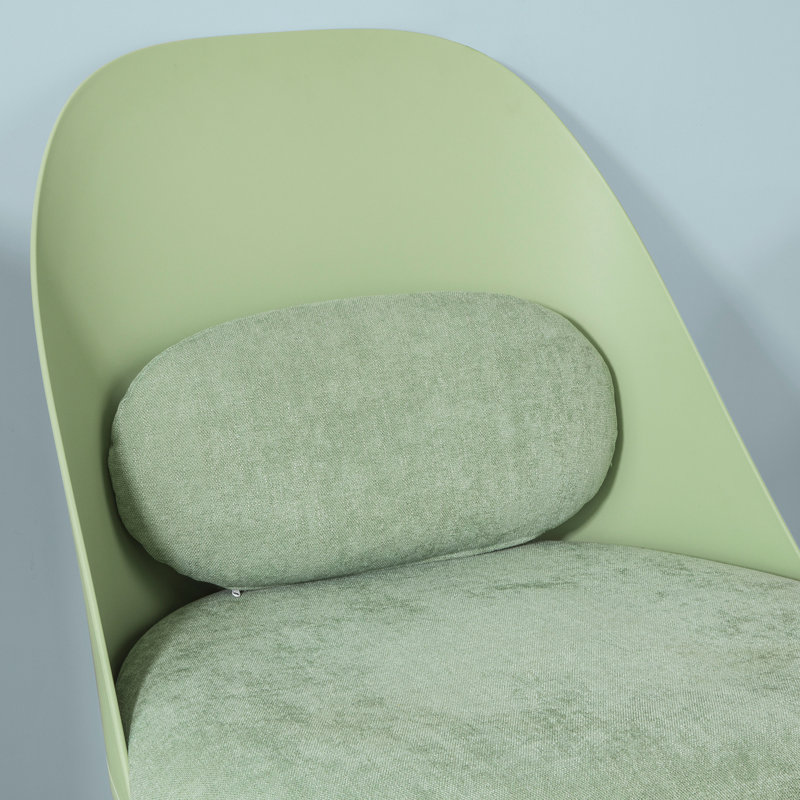 Paget Upholstered Accent Chair with Footstool, Mint/Brown