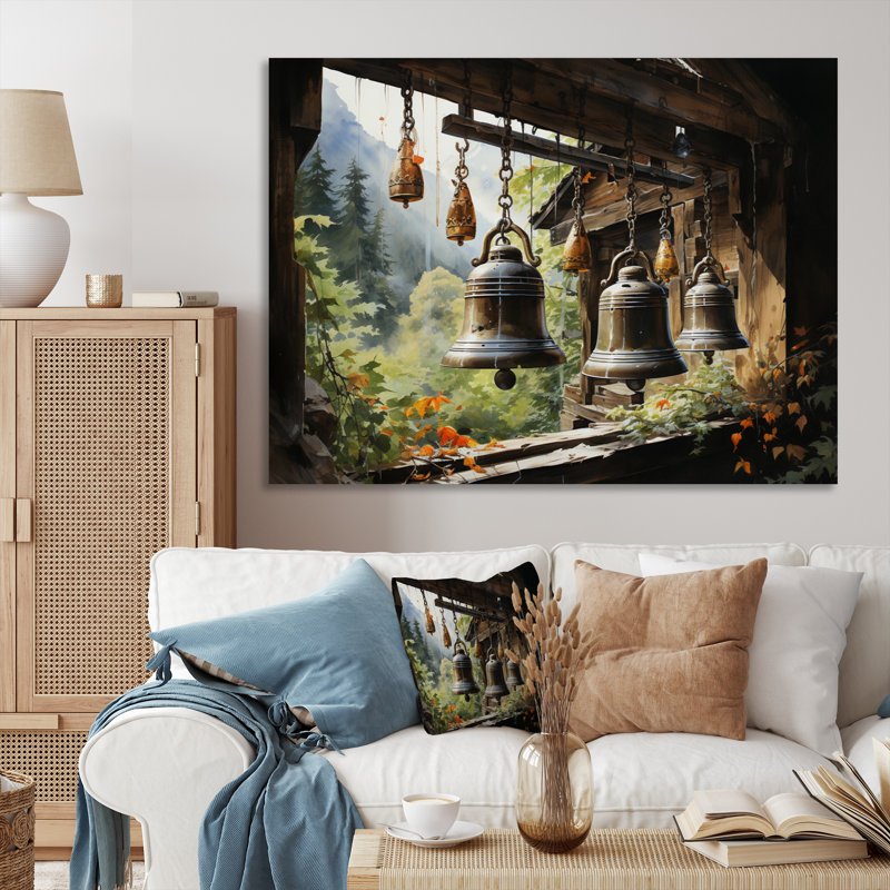 Art bouddhiste vert et noir, art mural sur toile, H 30 po x l 40 po x P 1,5 po, Toile tendue