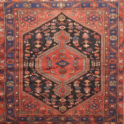 Tapis oriental bleu / rouge