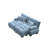Cloud Couch Sleeper Sofa For Living Room, Chenille 2 Seater Sofa With 2 Lumbar Pillows And 2 Throw Pillows , Upholstered Wide Arm Sofa With 2 Ottomans,Chenille-112835040