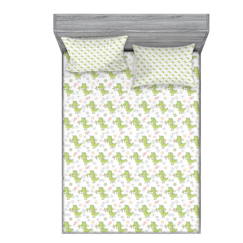 Dragon Microfiber Sheet Set, Queen Sheet Set with Fitted Sheet