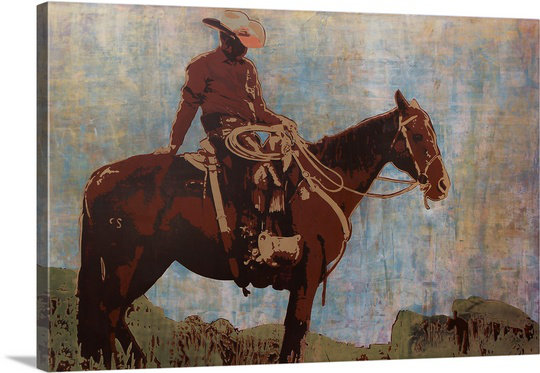 «Western Moment» par Maura Allen, reproduction d'art, H 32 po x l 48 po x P 1,5 po, Toile