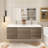 Scheuerman 59 " W Wall Mounted Wall Mounted 2 Double Vanity Bathroom Vanity With Resin Top-971078572