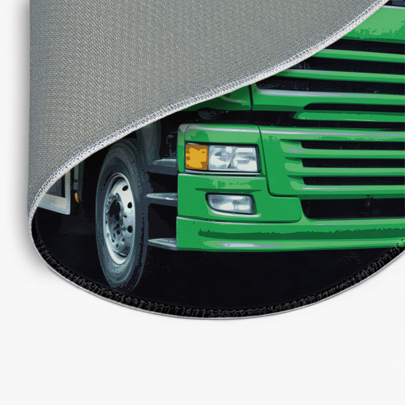 Tapis intérieur et extérieur bleu Transport, Rond 5 pi