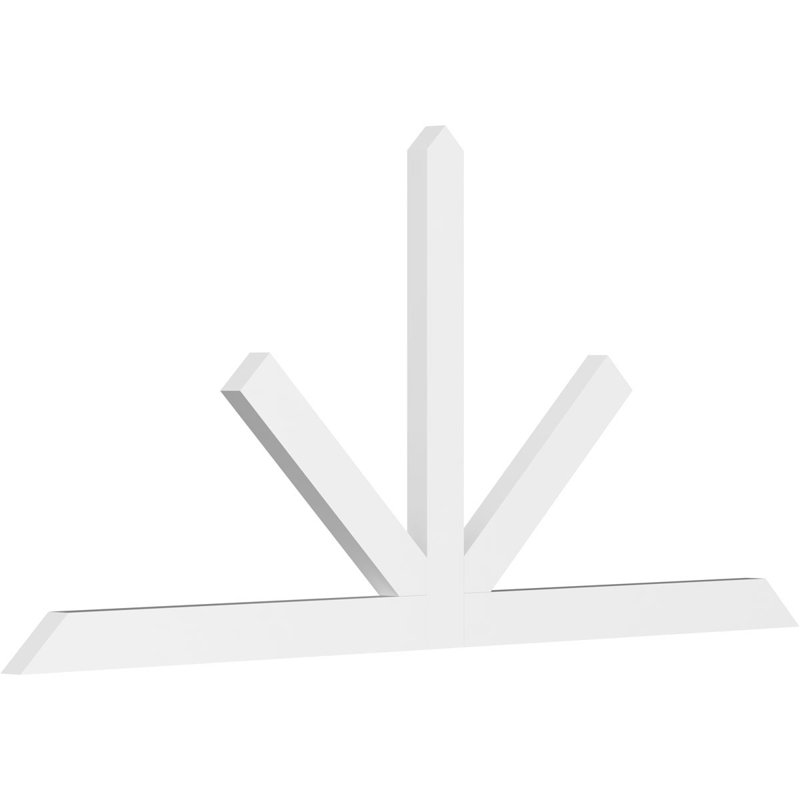 Support à pignon Saratoga, H 38,5 po x l 84 po (pas: 11/12), P 4 po x F 4 po, PVC