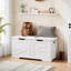 Banc de rangement en bois manufacturé Yeremis-1995072993