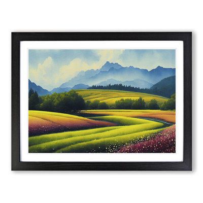 Spring Mountain Scene Vol.2 - Framed Print