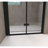 Foldable Design Tempered Glass Matte Black Versatile For Small Bathrooms