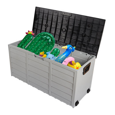 Coffre de terrasse en plastique 75 roulettes 75 gallons