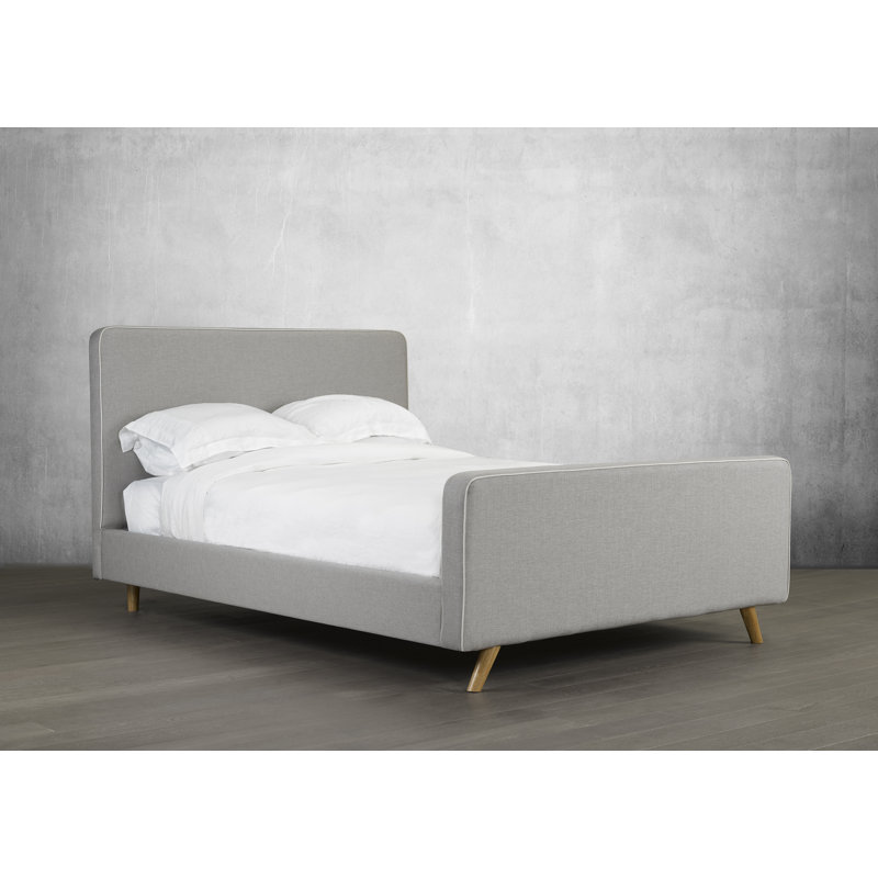 Lit plateforme tapissier Brotherton, Ardoise, Grand