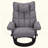 8-Point Massage Recliner With Ottoman, Heated Chenille Fabric  Reclining Chair, Bent Wood  Base, Indoor Lounge TV Chair With Footrest For Living Room And Bedroom