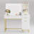 45.3’’L Modern Style Vanity Desk With Mirror, LED Lights And Power Outlet, Bedroom Makeup Vanity Table With Storage Cabinet And 4 Drawers-1181899362