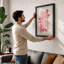 Layered Chrysanthemums Botanical - Framed Print-1855124736-1855124737