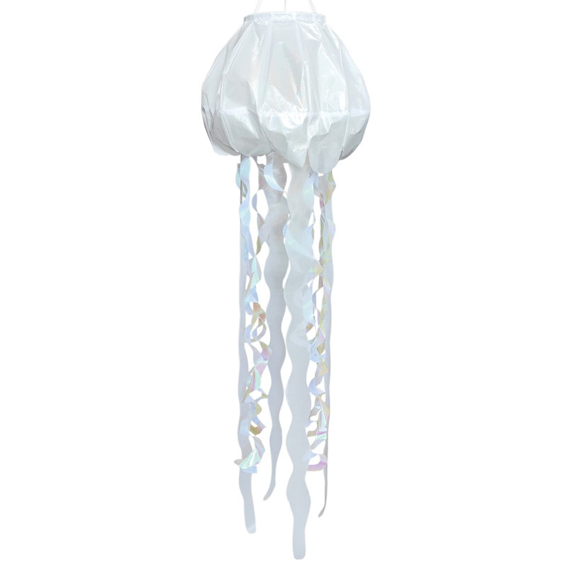 Manche à air en méduse irisée 3D, Blanc, H 54 po x l 15 po