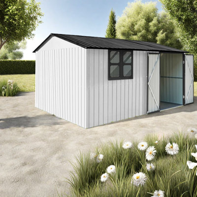 Remises en métal durables, conception moderne spacieuse pour le jardin