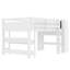 Lit mezzanine simple avec bureau, bibliothèques de rangement, tiroirs et tableau noir, lit mezzanine pour enfants en bois massif, blanc-83893475-83893474