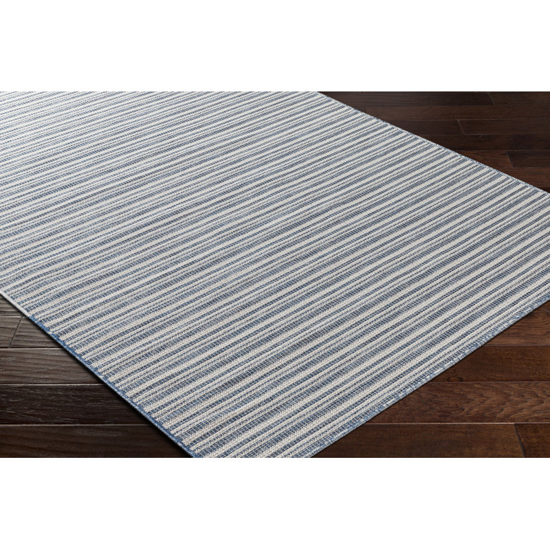 Madax Striped Indoor / Outdoor Rug, Square 7'7"
