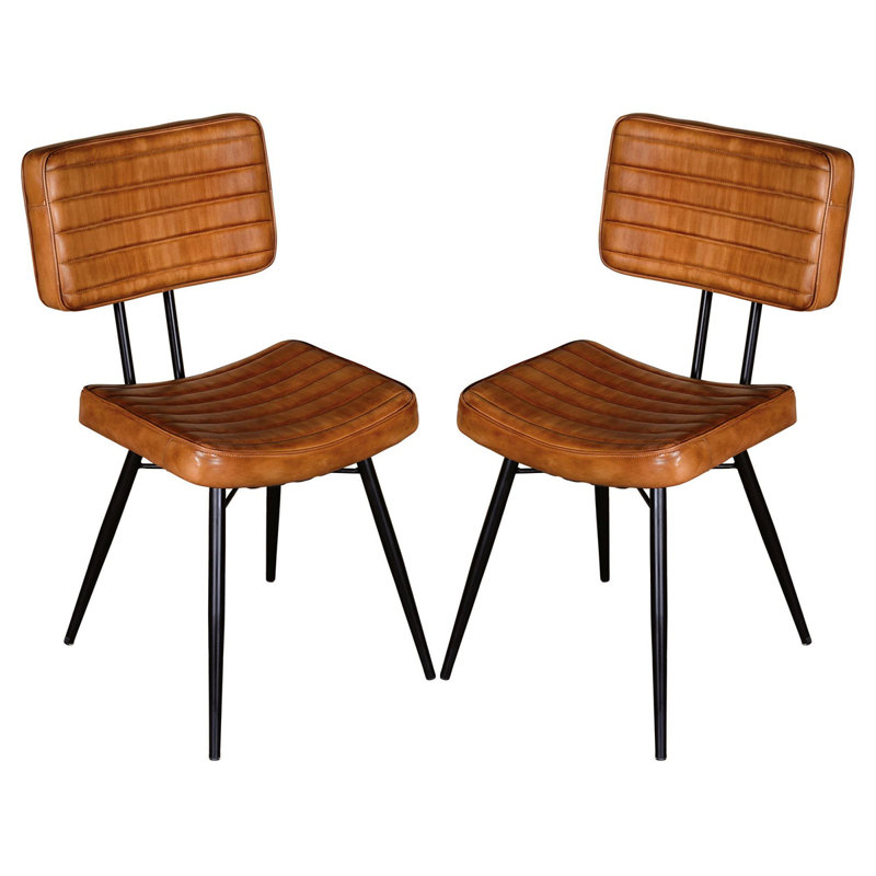 Ensemble de 2 chaises d'appoint capitonnées