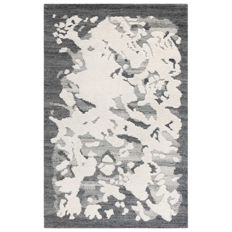 Casablanca 445 Hand Tufted Wool Pile Abstract Rug, Rectangle 5' x 8'