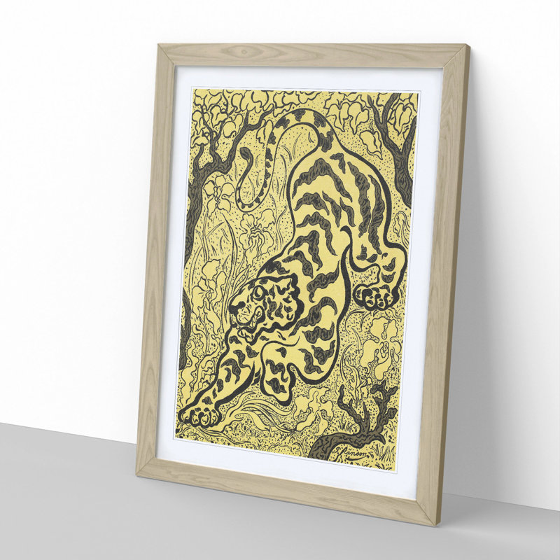 The Tiger by Paul Ranson - Picture Frame Painting, 36cm H x 27cm W x 2cm D, Oak Framed