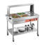 Table chauffante commerciale 6 x 1/2 casseroles avec réchaud et protection