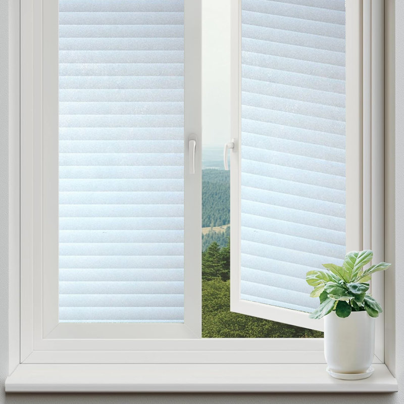 Film de fenêtre d'intimité givré 3 pièces, décorations adhésives statiques amovibles pour porte de fenêtre en verre, 23,6 po x 39,3 po