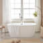 Baignoire de trempage autoportante en acrylique de 59 po x 29,5 po Iris-87223868