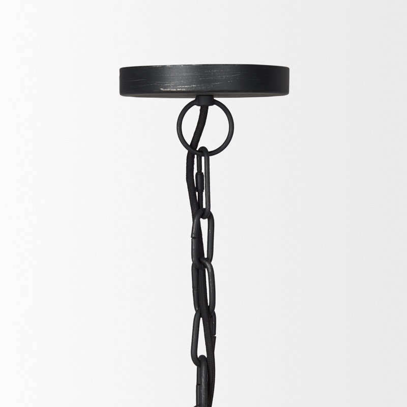 Cartie Hammered Metal Dome Pendant Light, Matte Black, Black, 17" H x 24" W x 24" D