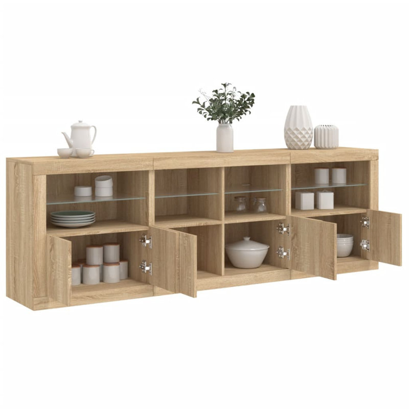Bashiri 202cm Sideboard, Sonoma Oak