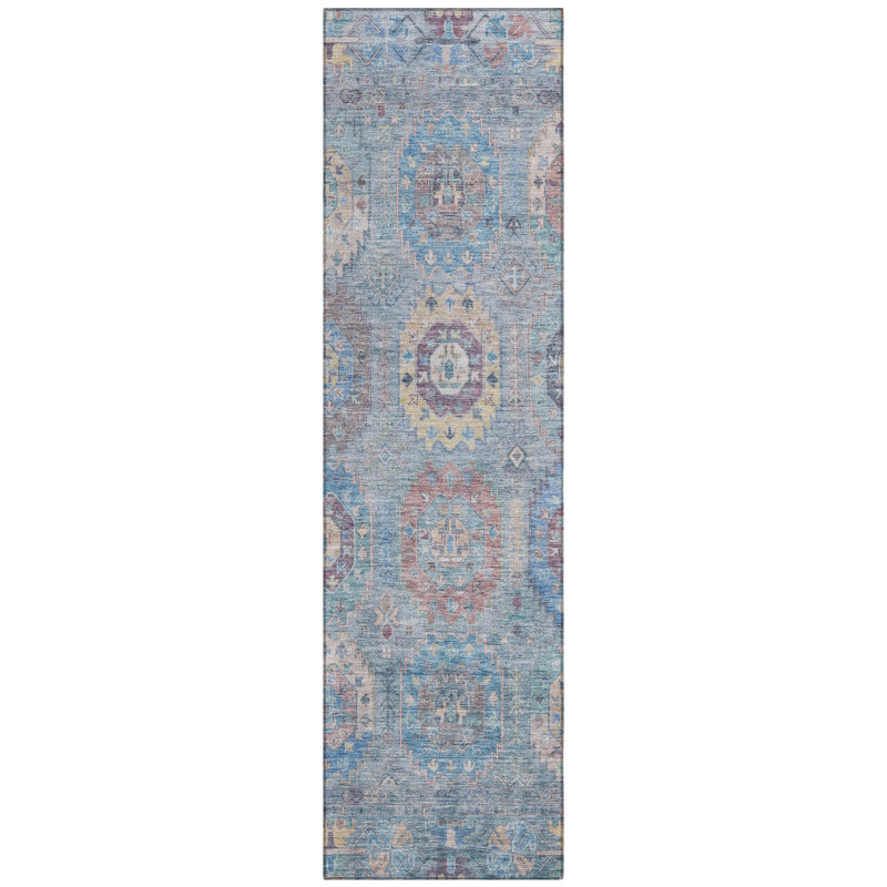 Machine Washable Indoor/Outdoor Lafferty ACN2227 Panel Rug, Runner 2'3" x 7'6"