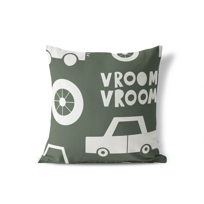 Coussin Vroom, Chimichurri / vert, H 16 po x l 16 po
