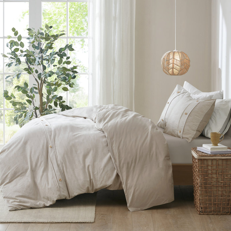 Housse de couette en coton biologique pour très grand lit / très grand coton, Housse de couette très grand et 2 taies