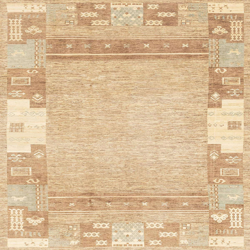 Tapis abstrait moderne 3234, Carré 6 pi