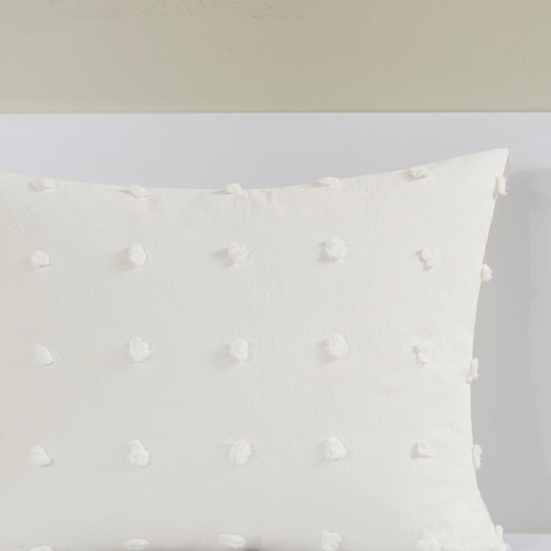 Ensemble d'édredon en coton , Édredon simple / simple TG, Ivoire