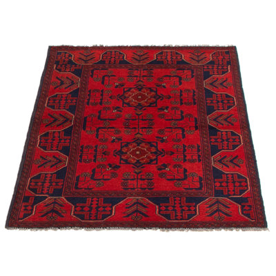 Maamar One-of-a-Kind 3'4" X 4'11" New Age Wool Area Rug in Red
