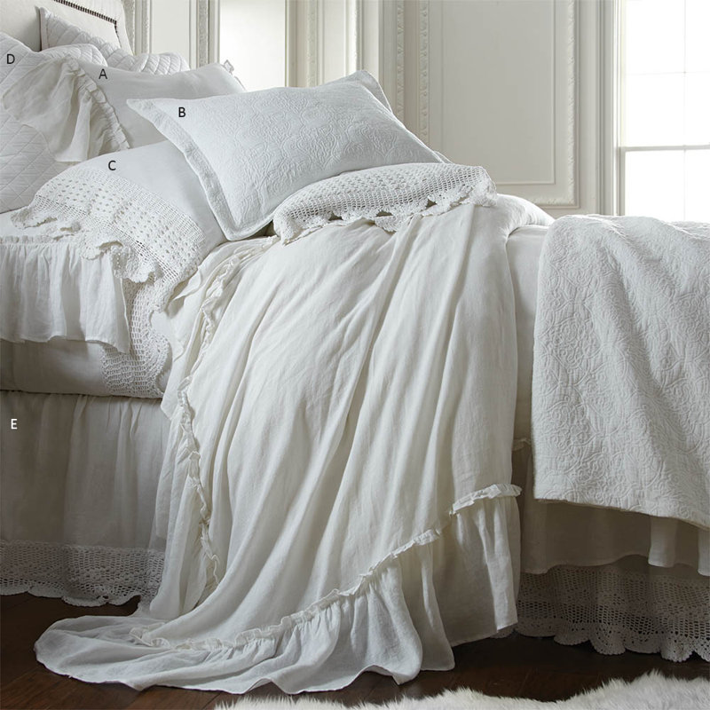 Gwen Percale Quilt, Twin Quilt + 1 Sham, Ivory