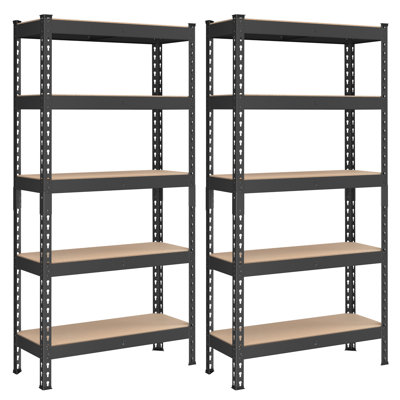 5-Tier Adjustable Shelving Units (Set of 2)