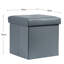 Mycha 30cm Wide Faux Leather Tufted Square Solid Colour Ottoman with Storage-699339914
