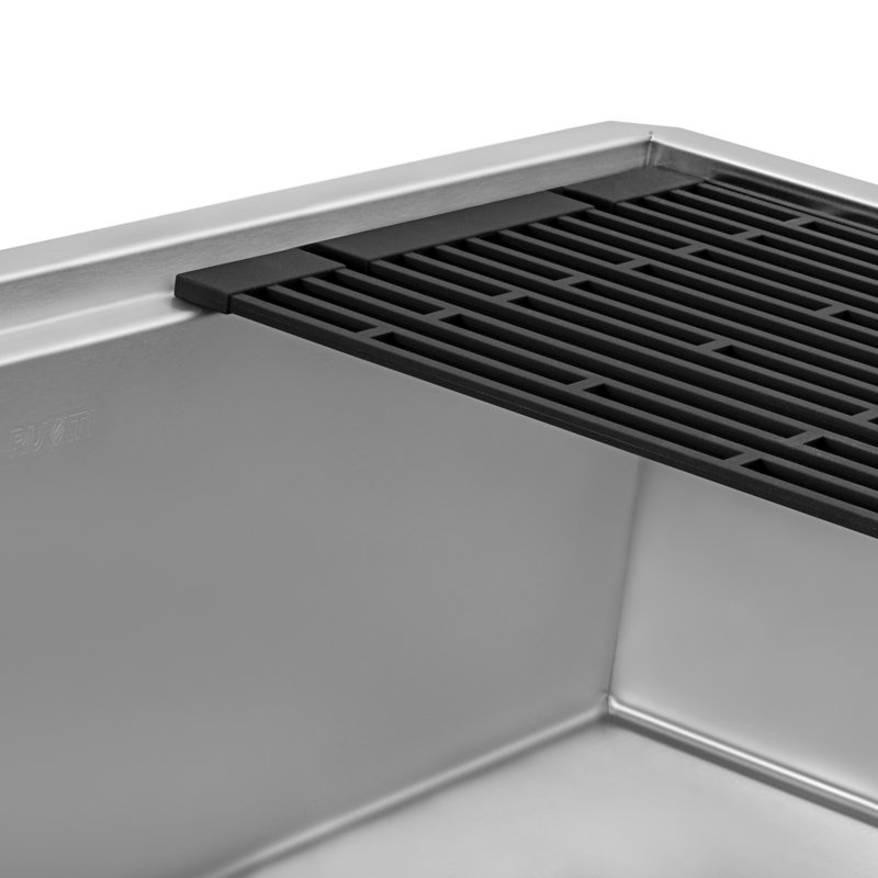 Ruvati Hex Bottom Workstation Scratch Resistant Embossed Kitchen Sink Stainless Steel, 19" L x 30" W