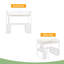 Full Wooden Loft Bed With U-Shaped Desk-1598725140