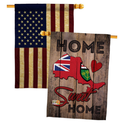 Drapeau de maison en polyester à 2 côtés 40 x 28 po