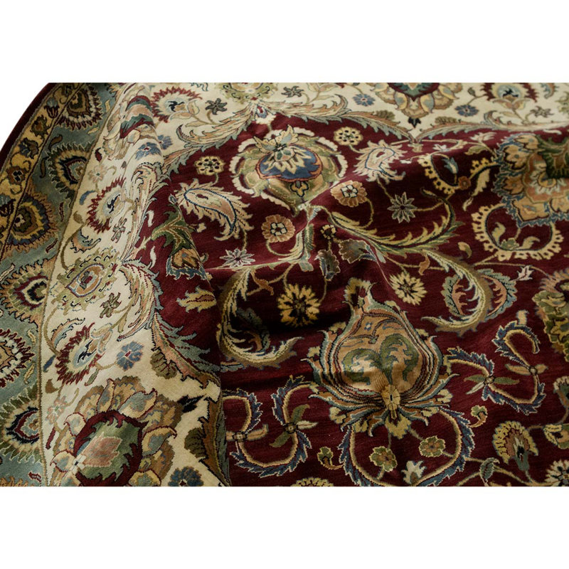 Wool Oriental Area Rug in Cream