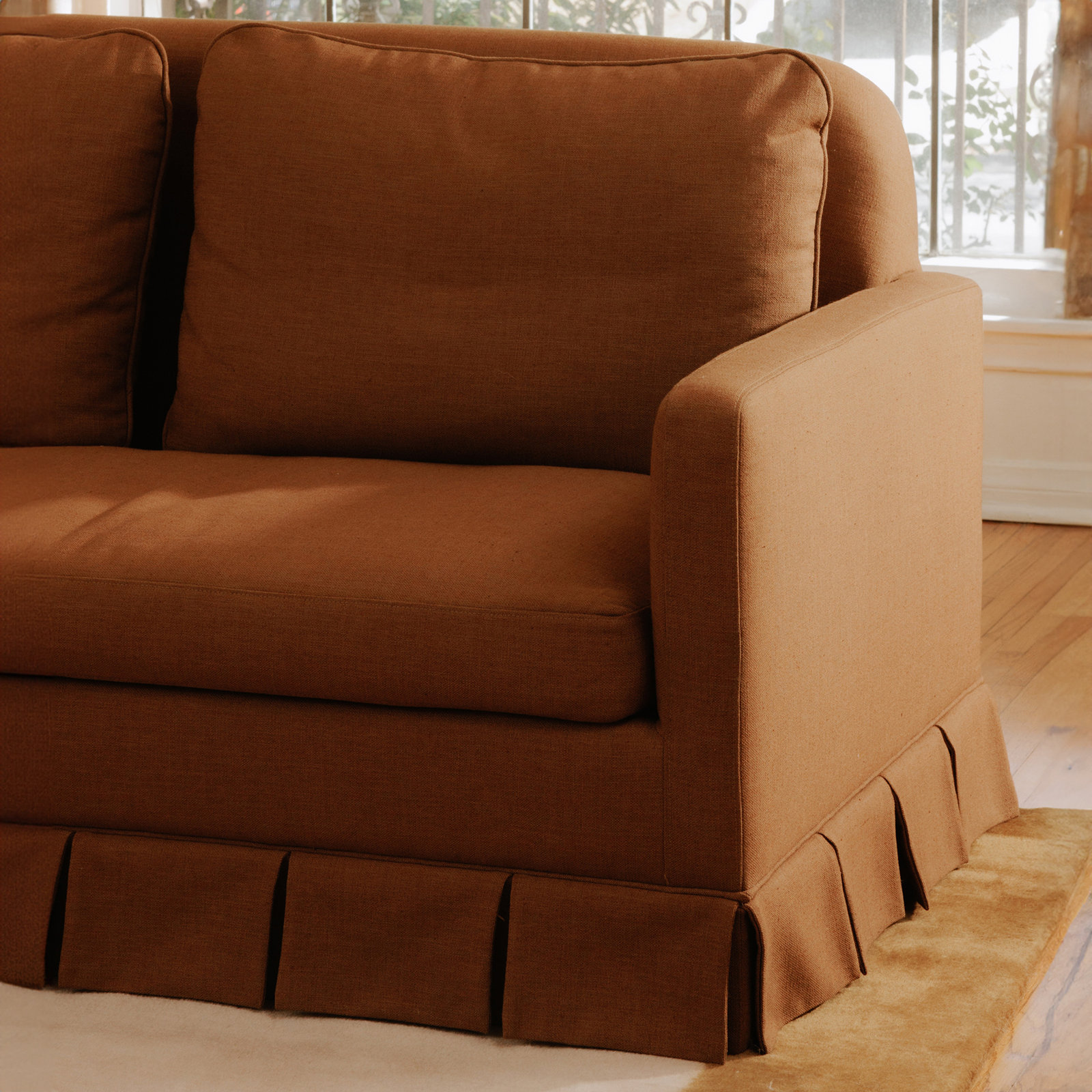 Pellicano 98'' Sofa, Teracotta Polyester Blend