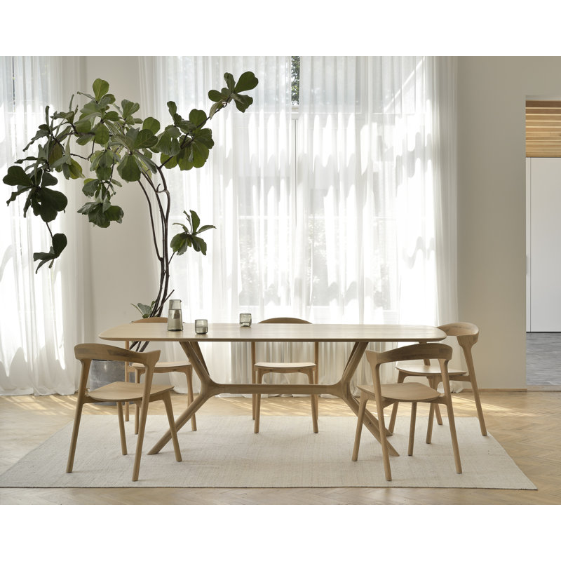 X Solid Oak Dining Table, 30" H x 78.75" L x 39.4" W