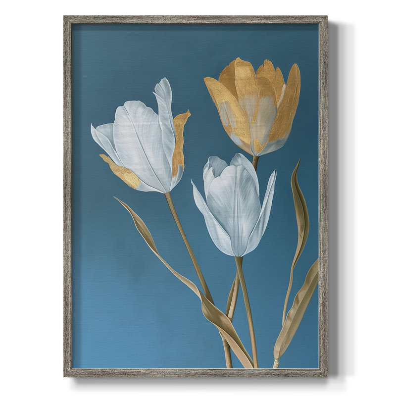 Reproduction encadrée FLORAL Series CXLV III - bois massif, H 21 po x l 17 po