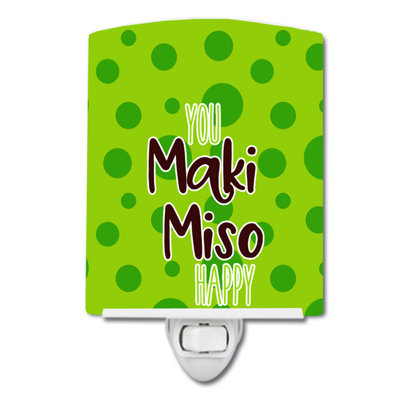 Éclairage de nuit en céramique happy sushi you maki miso