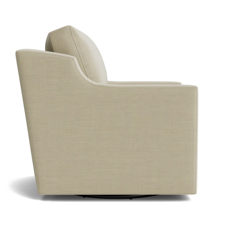 Gigi No Skirt Full Swivel Chair, Performance Linen - Flax
