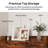 Barn Door Shoe Storage Cabinet With 16 Pairs Capacity And 2 Flip Drawers
